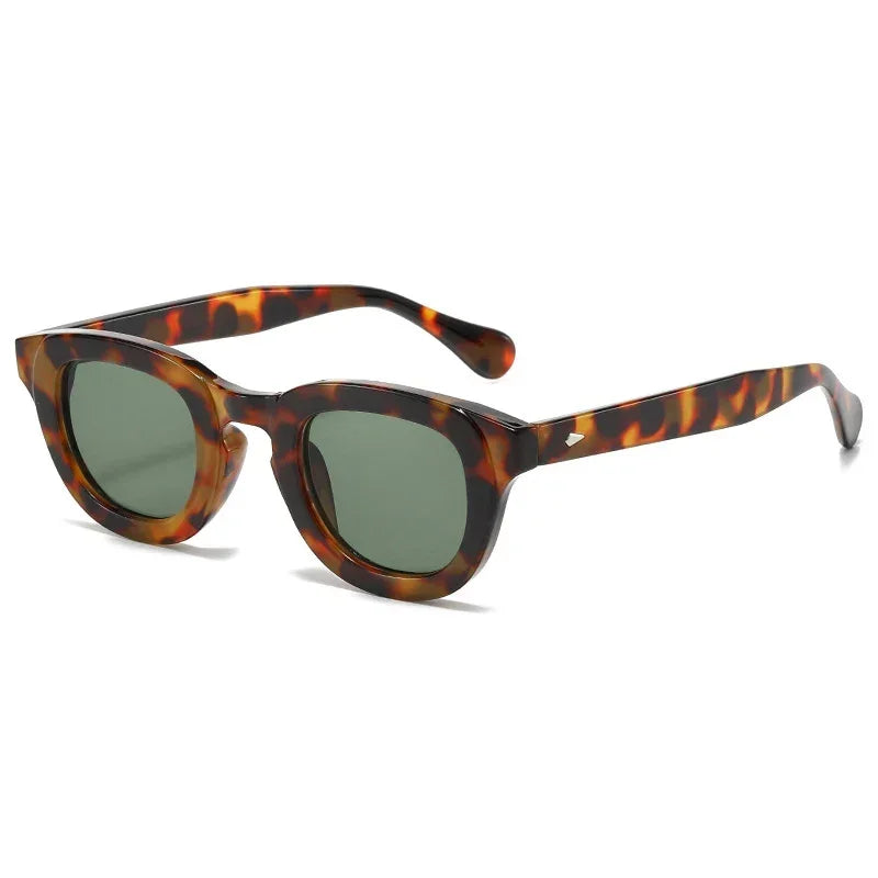 JNPCXI New Oval Candy Color Gradient Lens UV400 Sunglasses Women Men Eyewear Men Trending Sun Glasses Rivets Decoration