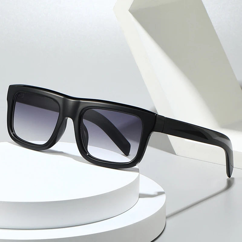 JNPCXI New Square Sunglasses Women Fashion Black Orange Gradient Shades UV400 Retro Men Sun Glasses