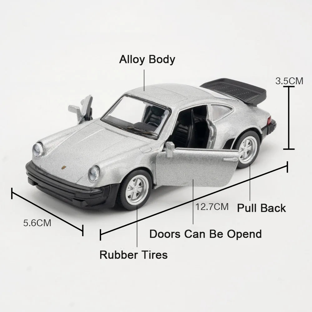 1/36 Porsche 911 1978 Alloy Car Model Toy Simulation Metal Diecast with Pull Back Decoration Mini Car Children Gifts Collection