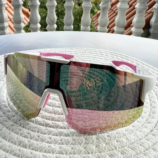2PCS Large Frame One-Piece Mountain Bike Cycling Sunglasses Fashion Outdoor Sport Climbing Eye Protection Sun Glasses Tide
