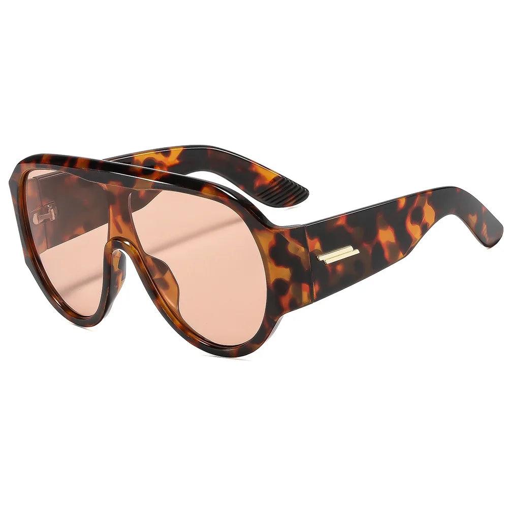 JNPCXI New Fashion Oversized Pilot Goggles Sunglasses Women Fashion Shades UV400
