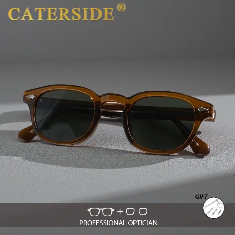 CATERSIDE Retro Small Frame Men's Prescription Sunglasses Punk Brand Design Sun Glasses Women's Party Travel Optical Eyeglasses