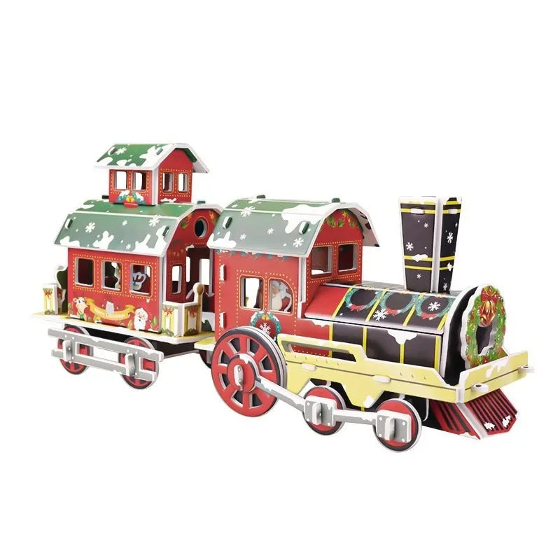 Christmas Gifts 3D Three-dimensional Puzzle Children's Kindergarten Early Education Handmade DIY Explosive Educational Toys