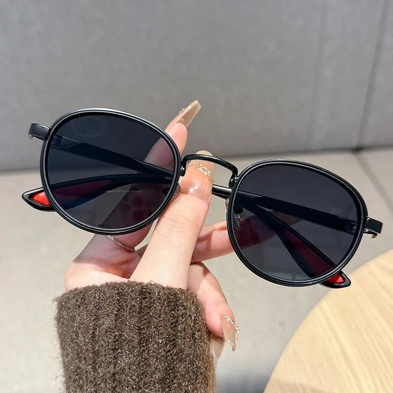 Metal Steampunk Series Round Frame Sunglasses Retro European and American Fashion UV Protection Eyewear