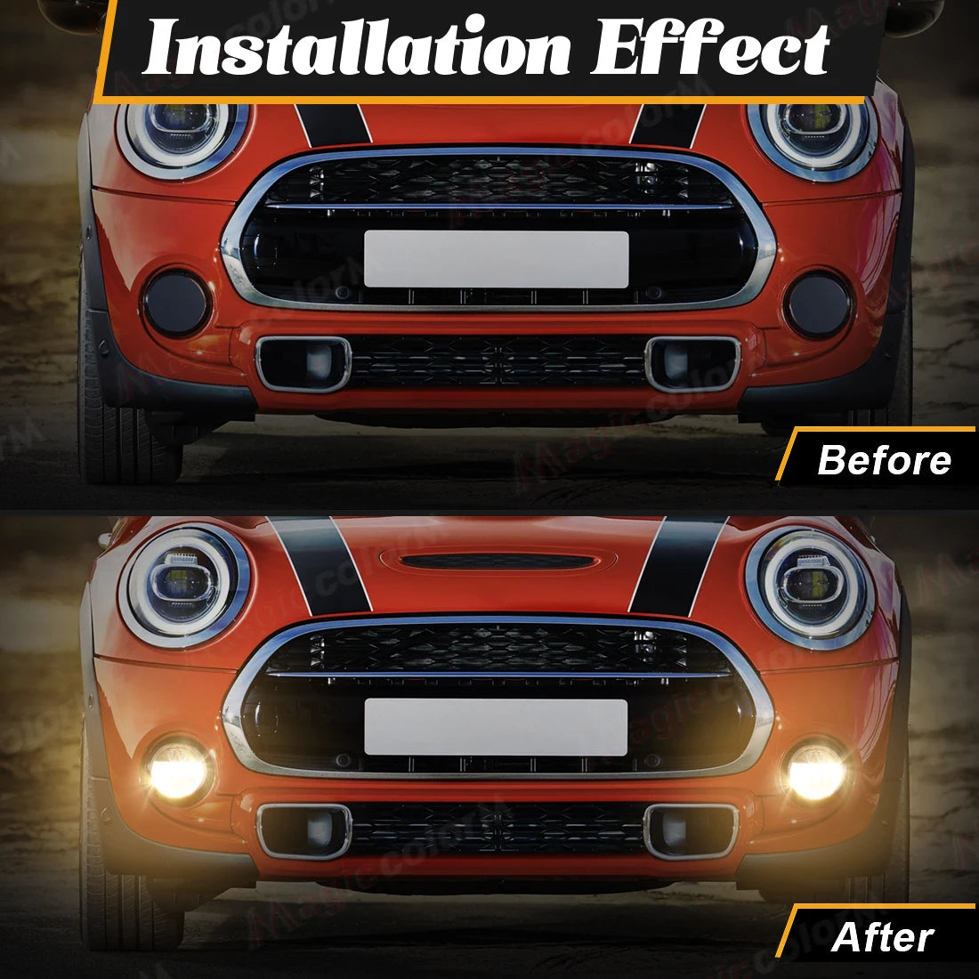 For BMW Mini Cooper 2011 - 2016 Countryman R60 Paceman R61 Fog Lights Headlight Front Driving Lamp Halogen LED Bulbs 63179802163