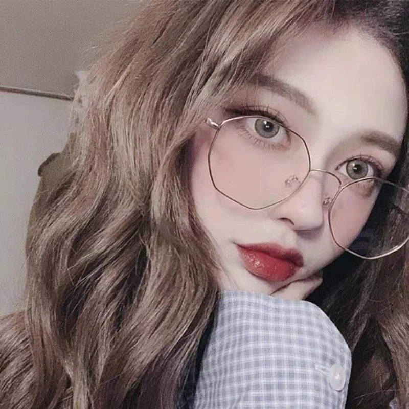 Metal Computer Anti Blue Light Blocking Glasses Clear Anti Radiation Glasses Replaceable Lens for Women Men