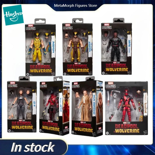 Original Hasbro Marvel DEADPOOL/CASSANDRA NOVA/COWBOYPOOL/X-23/BLADE/WOLOVRINE (BROWN SUIT)/WOLOVRINE Anime Figure Toy