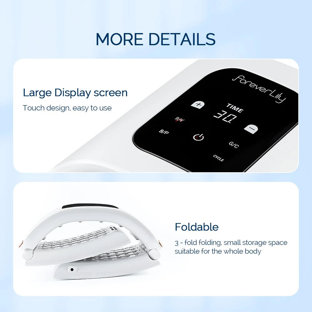 Foreverlily Face Body 7 Colors Large Light Bead LED Photon Machine Home Use High Energy LED Facial Mask PDT Machine Skin Care