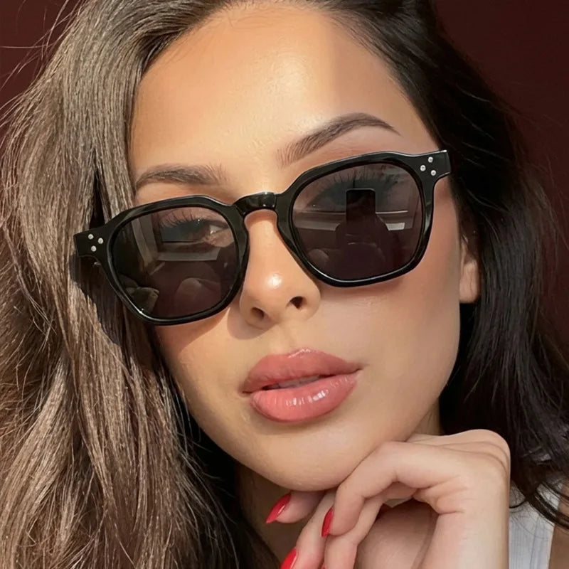 JNPCXI Fashion Square Sunglasses Women Men Vintage Trend Luxury Eyeglass Frame Male Female Glasses Frame UV400