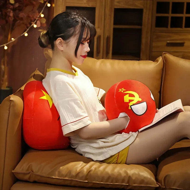 Country Ball Toys Plush Polandball Hand Warmer Pillow Countryball USSR USA FRANCE RUSSIA UK JAPAN GERMANY ITALY Decor