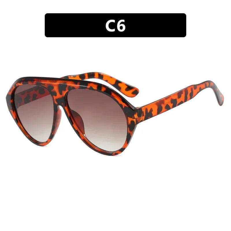 JNPCXI Retro Oversized Sunglasses Women Fashion Brand Designer Round Orange Shades UV400 Men Trending Sun Glasses