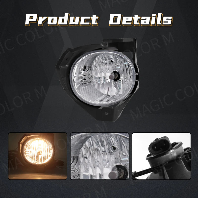 For Toyota Hilux vigo 2008 2009 2010 Fog Light Lamp Daytime Running Headlight Halogen Car Front Bumper Wires Switch Relay 12V