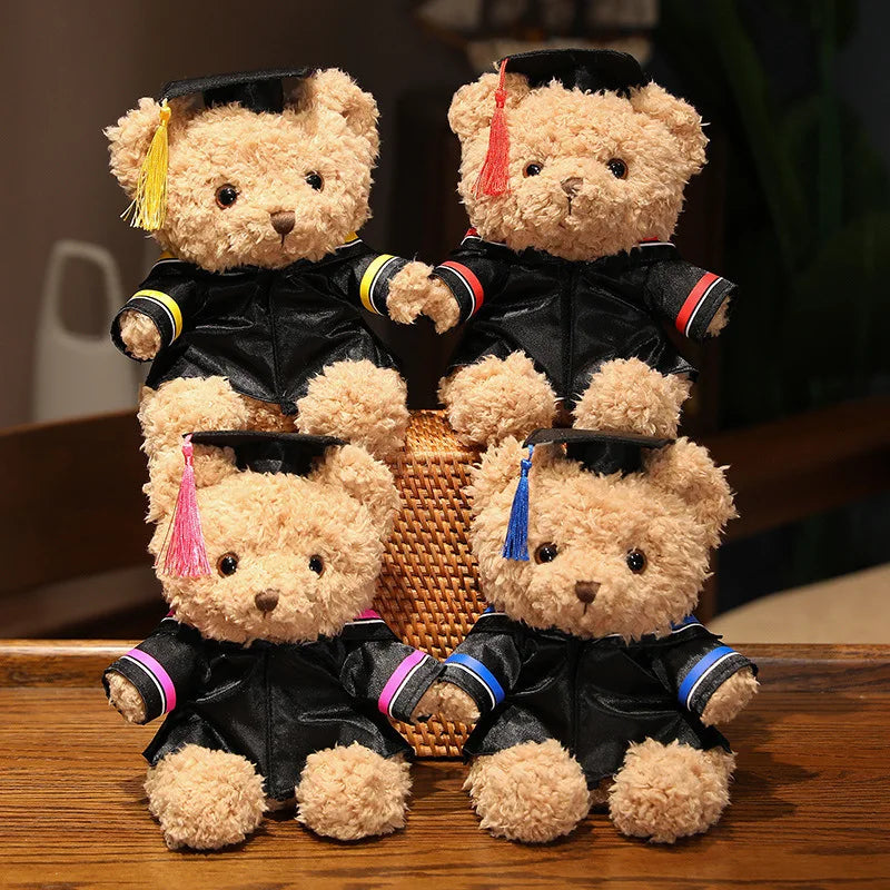 Doctor's Clothing Teddy Bear Doll Plush Toy Small Sitting Bear Doll Boys Girls Students Graduation Gift