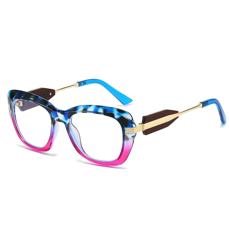 JNPCXI New Fashion Cat Eye Women Sunglasses Retro Green Colorful Gradient Shades UV400 Men Trending Sun Glasses