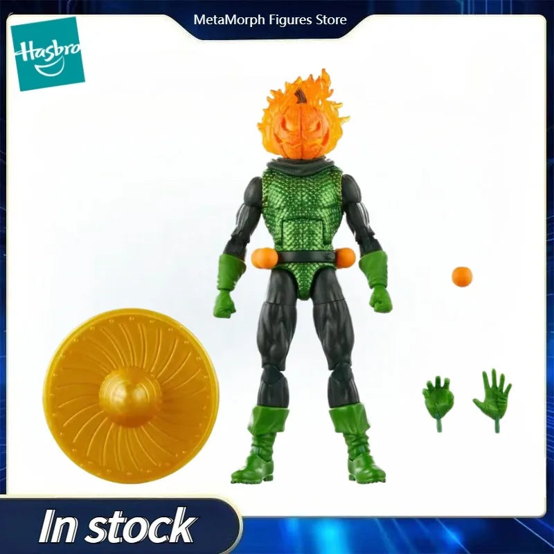 Original Hasbro Marvel Spider-Man Retro JACK O'LANTERN Anime Figure Toys Ornaments Model