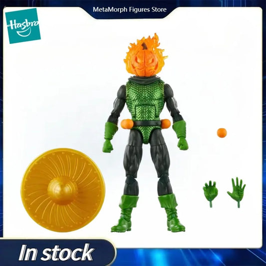 Original Hasbro Marvel Spider-Man Retro JACK O'LANTERN Anime Figure Toys Ornaments Model
