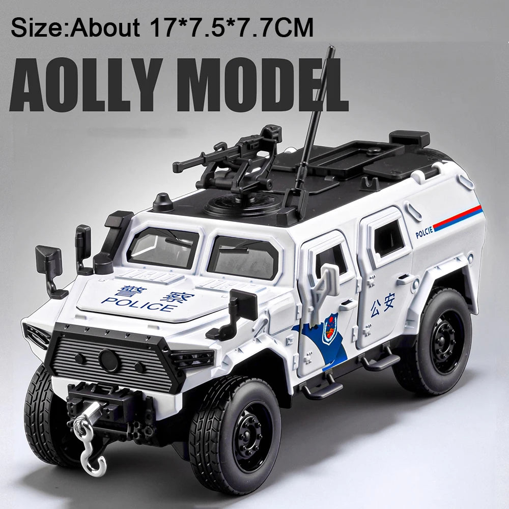 1:32 Conqueror Dongfeng Mengshi Car Model Alloy Diecast Toys Doors Opened Rubber Tire Pull Back Vehices for Friend Holiday Gifts