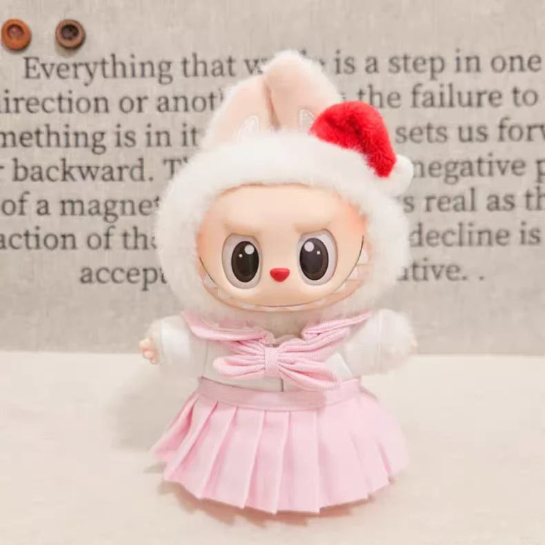 Labubu Clothes For 15-17CM I II III Labubu Outfits Mini Plush Cotton Idol Doll Universal Clothing  Party Accessories Gifts