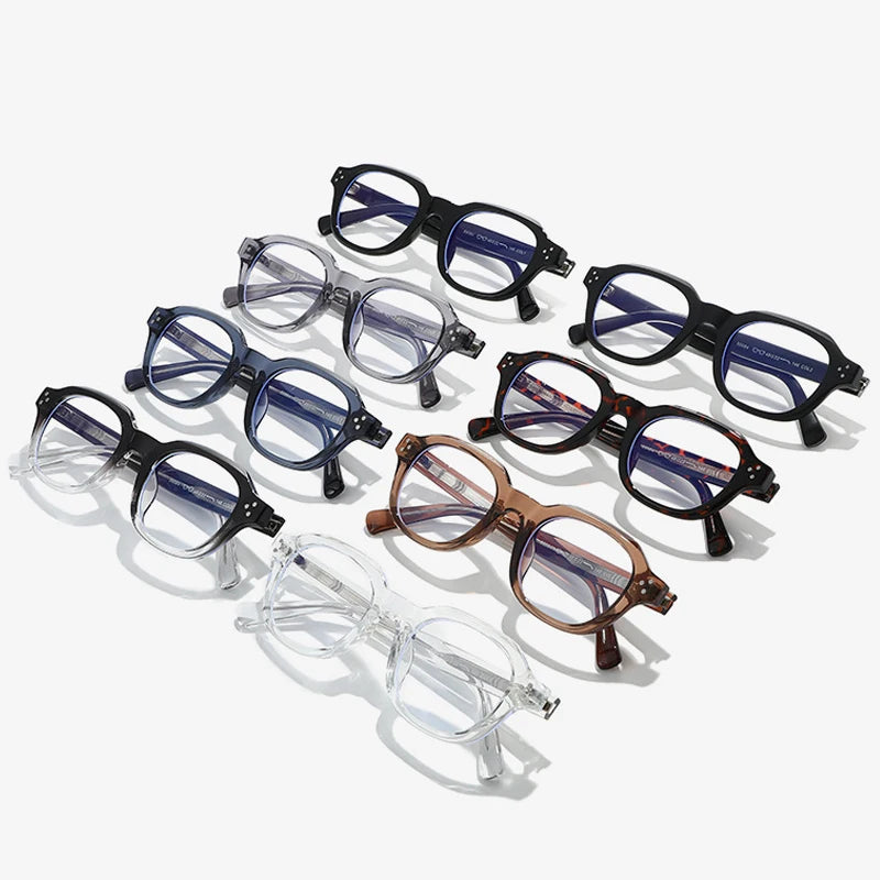 JNPCXI New Acetate Glasses Frames for Men Protect Eyes Anti Blue Light Square Fashion Eyeglasses Optical Eyewear