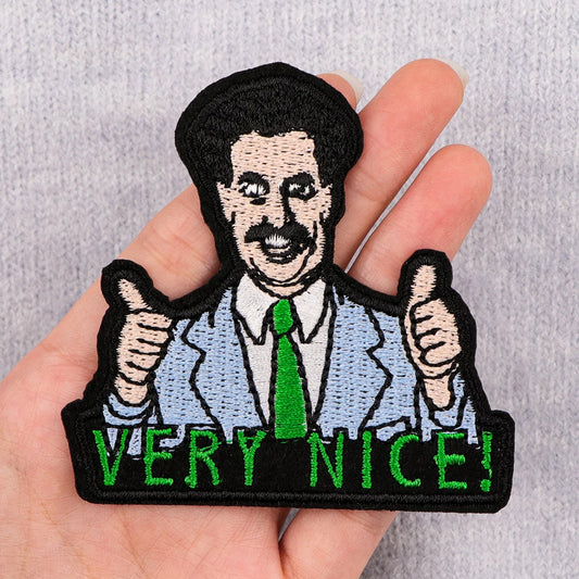 VERY NICE Patches On Clothes Funny Quotes Iron on Embroidered Patches For Clothing DIY Stripes Applique Accessory
