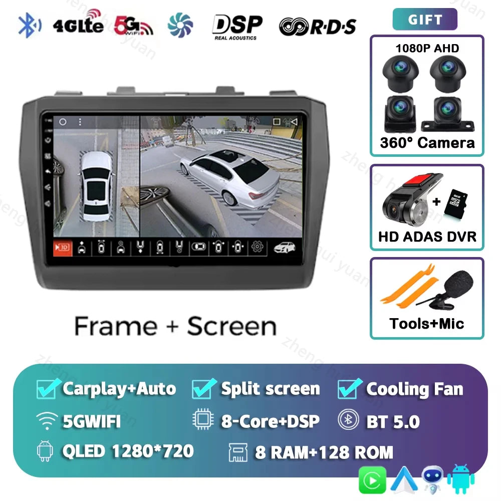 CarPlay Auto Android 15 For Suzuki Swift 2017 2018 2019 2020 2021 Car Radio Multimedia navigation video DVD Autoradio Stereo 4G