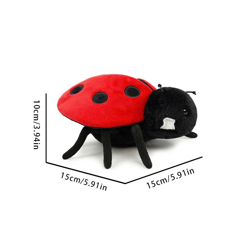 Delicate Cute Insects Plush Toys Funny Lifelike Spider Butterfly Ant Bee Ladybug Mantis Doll Office Desktop Pets Kids Game Props