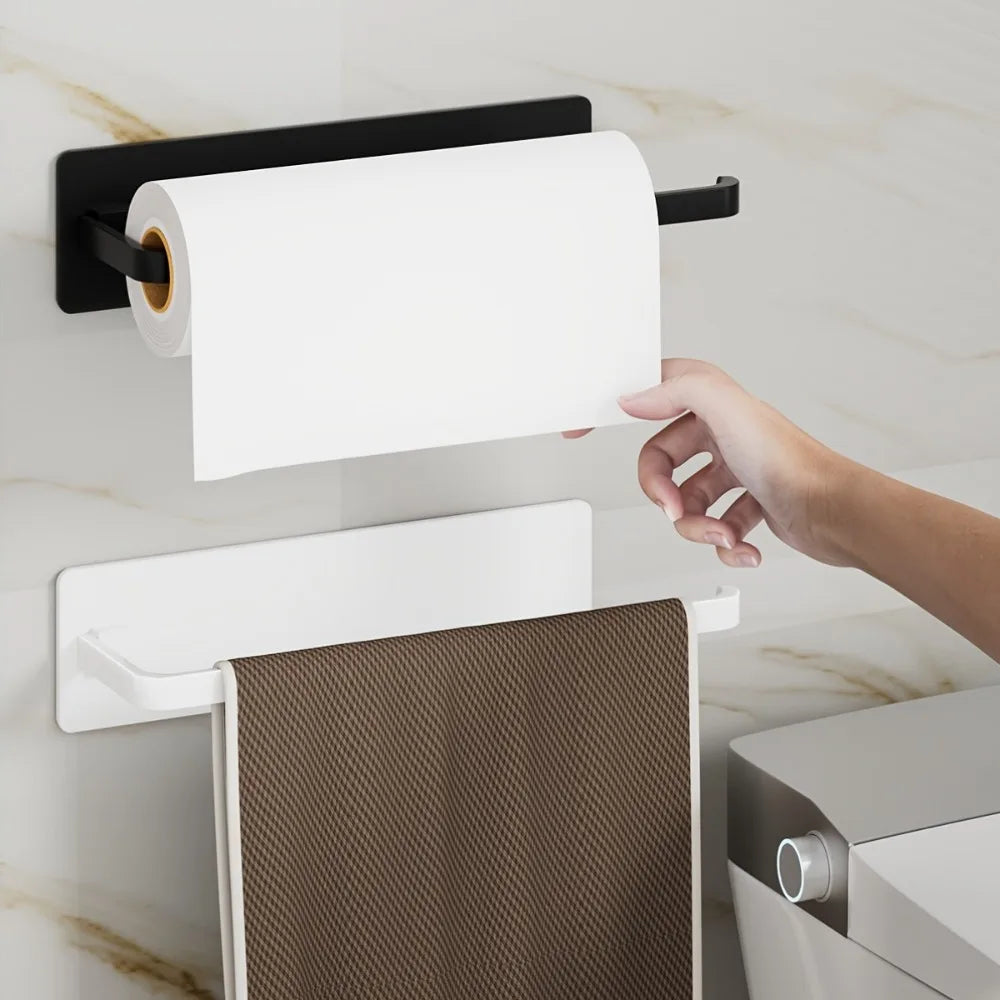 1pc Kitchen Towel Holder - Hanging Paper Towel Dispenser That Fits Under Cabinets, Designed To Save Space, for Bathrooms, Home