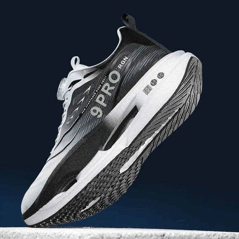 Running Shoes Marathon Carbon Plate Air Cushion Men Sports Breathable Lightweight Women's Comfortable Athletic Nonskid Sneakers