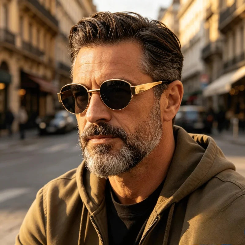 Fashionable Retro Oval Sunglasses for Men and Women UV Protection Suitable for Various Outdoor Activitie Beaches Gifts Etc