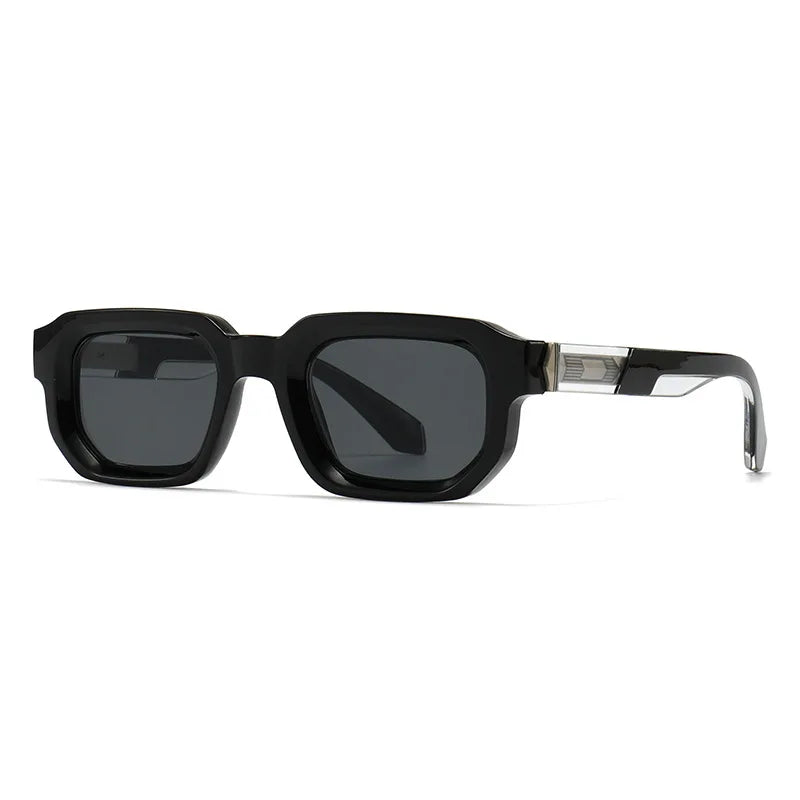 JNPCXI Fashion Rivets Decoration Sunglasses For Women Men Brand New Square Gradient Shades UV400 Eyewear Sun Glasses
