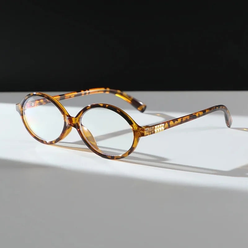 1pc Women'S Oval Frame Glasses, Sexy Retro Elegant Casual Temperament Spectacles for Daily Commute Party Street Style