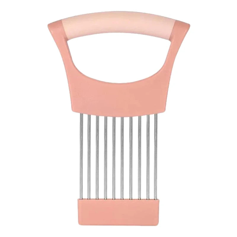 Stainless Steel Onion Slice Holder, Onion Holder For Slicing, Lemon Slicer Vegetable Cutter, Chopper Slicing Home Kitchen Tools