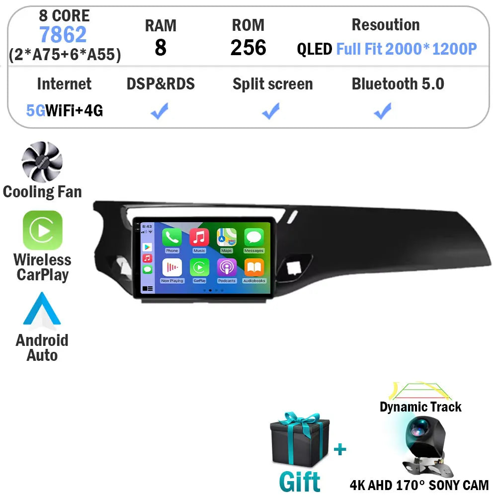 For Citroen C3 DS3 2010 - 2016 Car Radio Carplay GPS Navigation Android 15 Auto BT 5G Wifi Multimedia Player Video No 2din DVD
