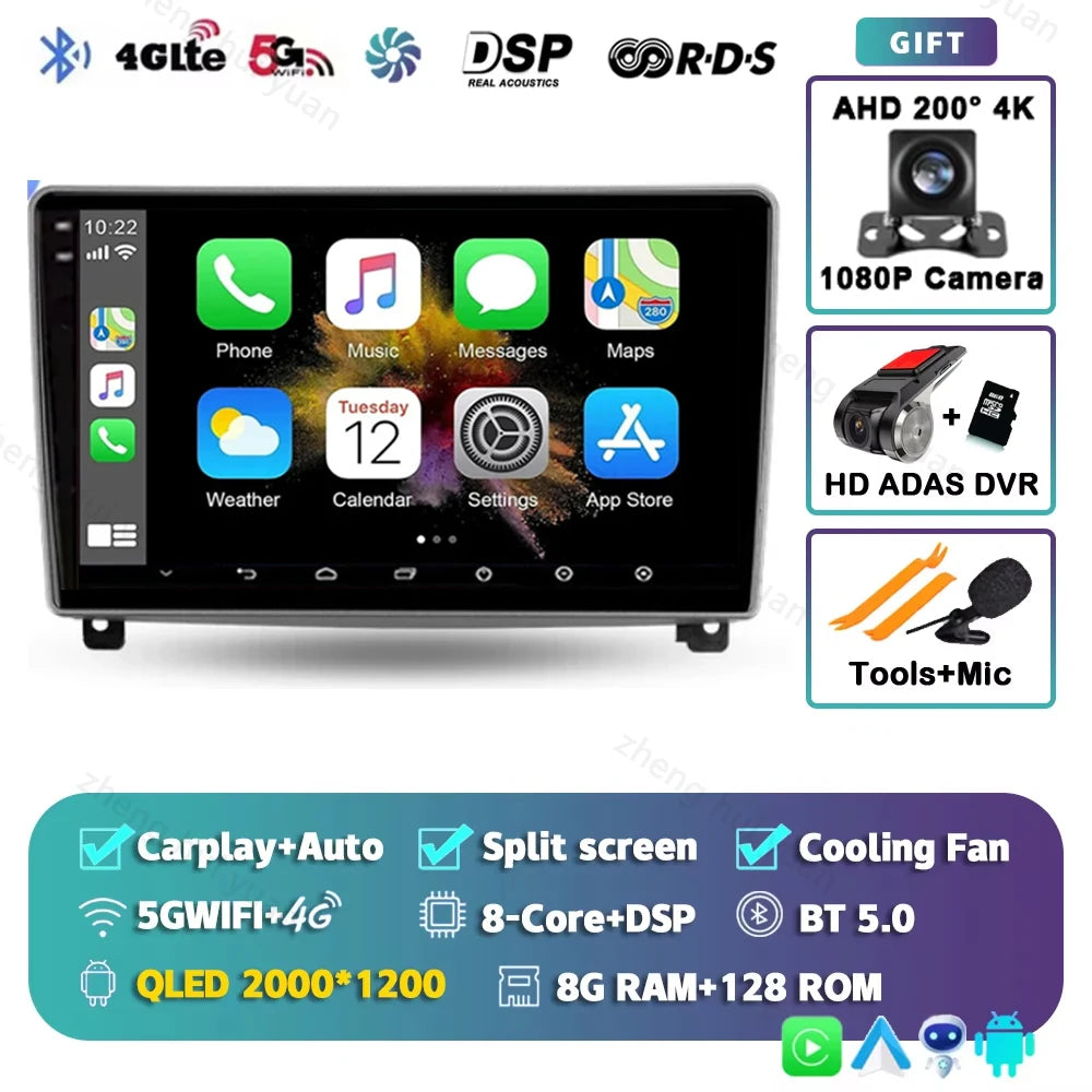 For Peugeot 407 1 2004 - 2011 Android 15 12+256GB CarPlay Auto Car Radio Multimedia Video Player GPS stereo Head Unit 4G WIFI