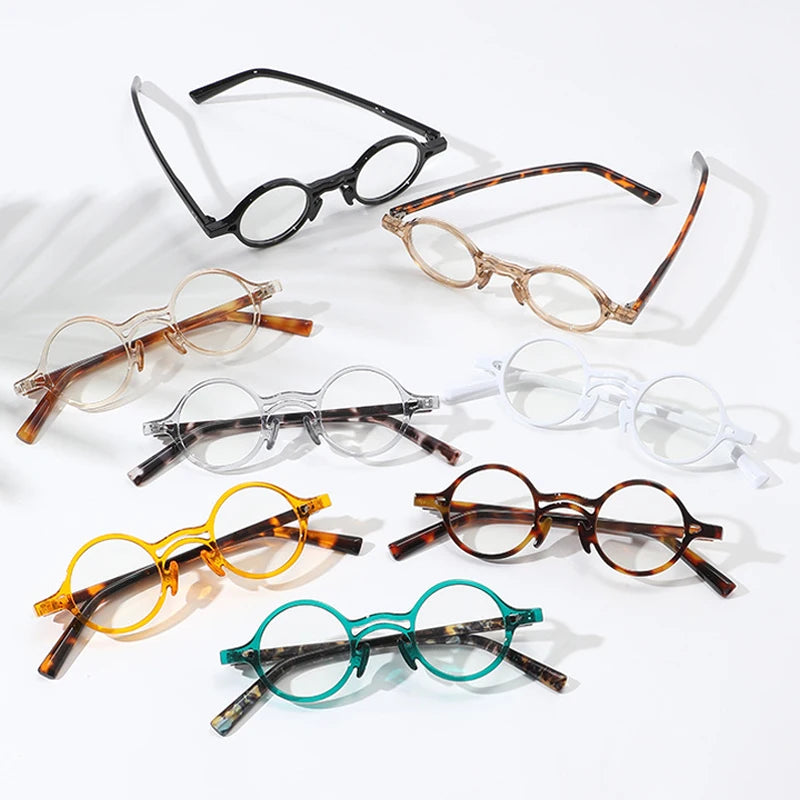 JNPCXI New Retro Small Round Women Glasses Frame Fashion Punk Eyewear Clear Anti-Blu-Ray Men Optical Frame Computer Goggles