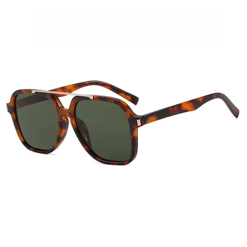 JNPCXI New Retro Oversized Pilot Sunglasses Women Fashion Luxury Big Frame Punk Square Sun Glasses Retro Classic Thick Shades