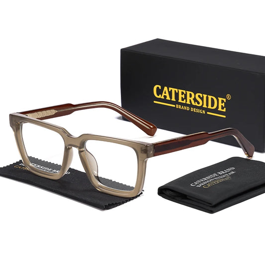 CATERSIDE New Classic Men Eyeglass Frame Brand Design High-Quality Tr-90 Frame Core Insert Leg Women Anti Blue Light Glasses