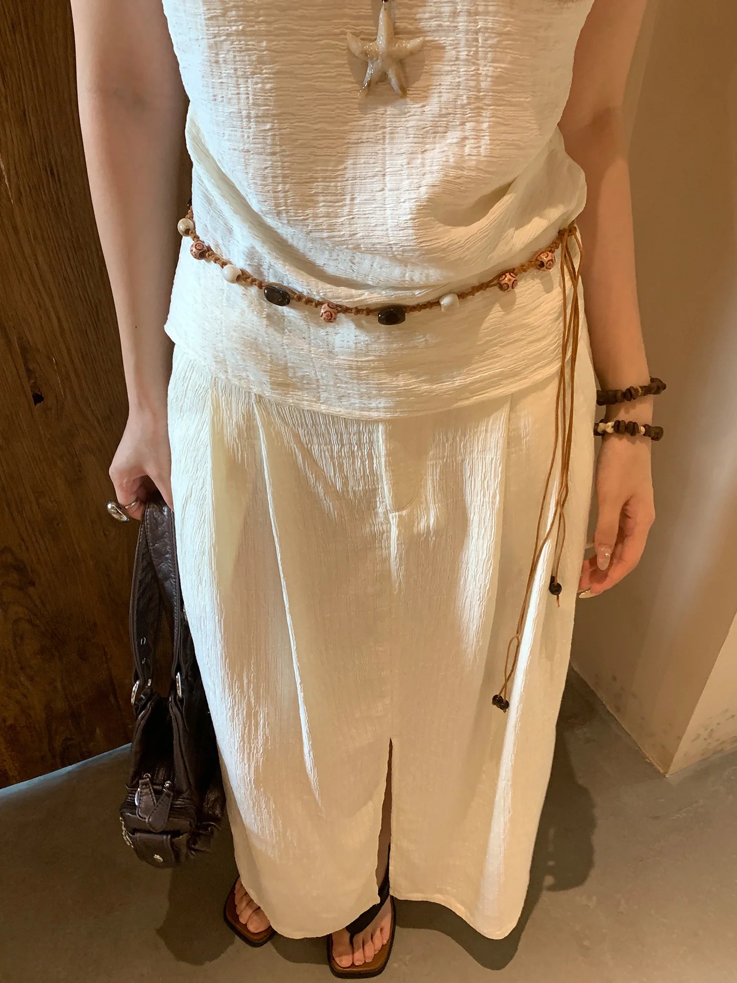 Ethnic Style Woven Beaded Waist Rope For Women With A Dress To Decorate The Summer Bohemian Belt And Waist Chain To Cinch