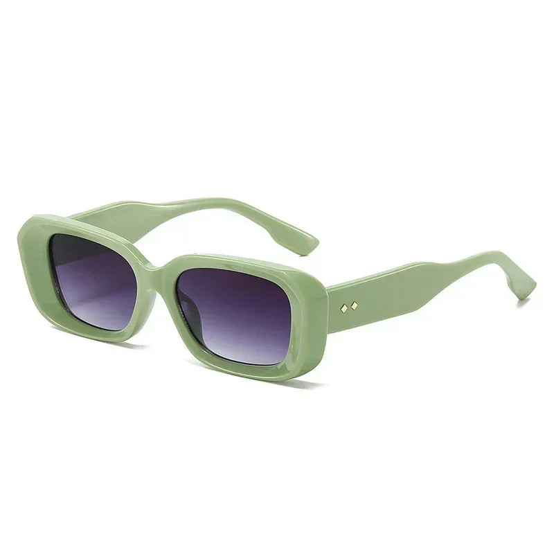 JNPCXI Retro Square Sunglasses Men Fashion Gradient Shades UV400 Women Trending Rivets Sun Glasses