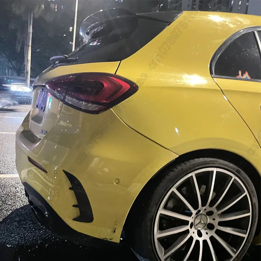 For Mercedes Benz W177 AMG Line Hatchback A180 A200 A220 A250 A35 2018-2023 Pair Rear Flicks Bumper Spoilder Canards Splitters