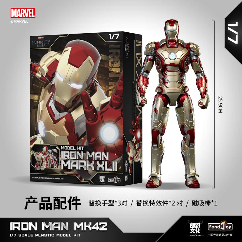 Original LED FondJoy Iron Man MK42 MK43 MK46 MK1 MK2 MK3 MK4 DIY Action Figures