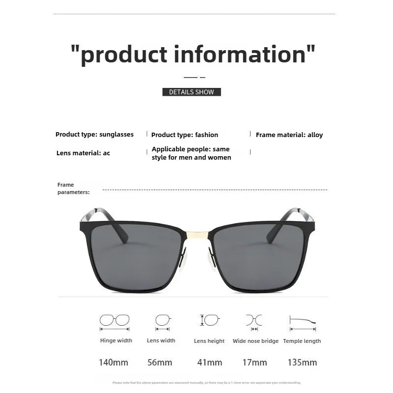 2PCS Fashion Photochromic Polarized Sunglasses for Men and Women Anti Glare Driving Sun Glasses Change Color Fishing Eyewear