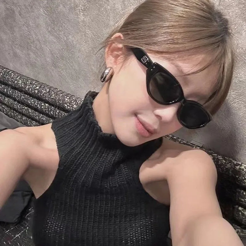 5 PCS Cat Eye European American Style Cool Hot Girl Summer Sunscreen Sunglasses