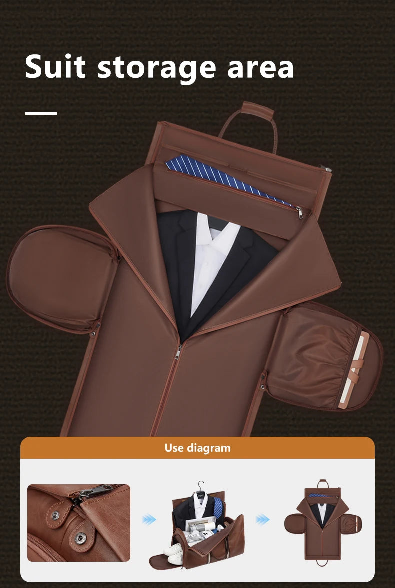 SWISS MILITARY XL Capacity Leather Bag Multifunction Lugage AntiWater Travel Bag