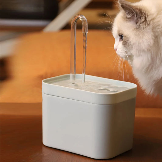 1.5L Automatic Cat Water Fountain, Quiet Filtered Hydration Pets Water Fountain