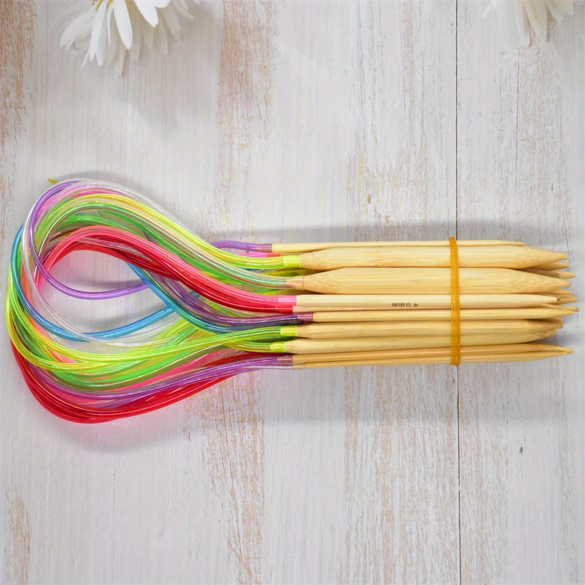 Multicolor Tube Circular Carbonized Bamboo Circular Knitting Needles 2mm-10mm Crochet Hooks Set Sewing Tools For Weave DIY Craft
