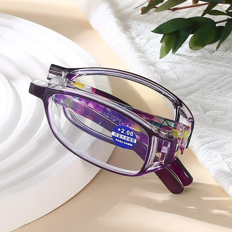 3PCS Foldable Reading Glasses for Women Anti-Blue Light Eyeglasses Men Portable Magnifier Eyewear +100 ~ +400