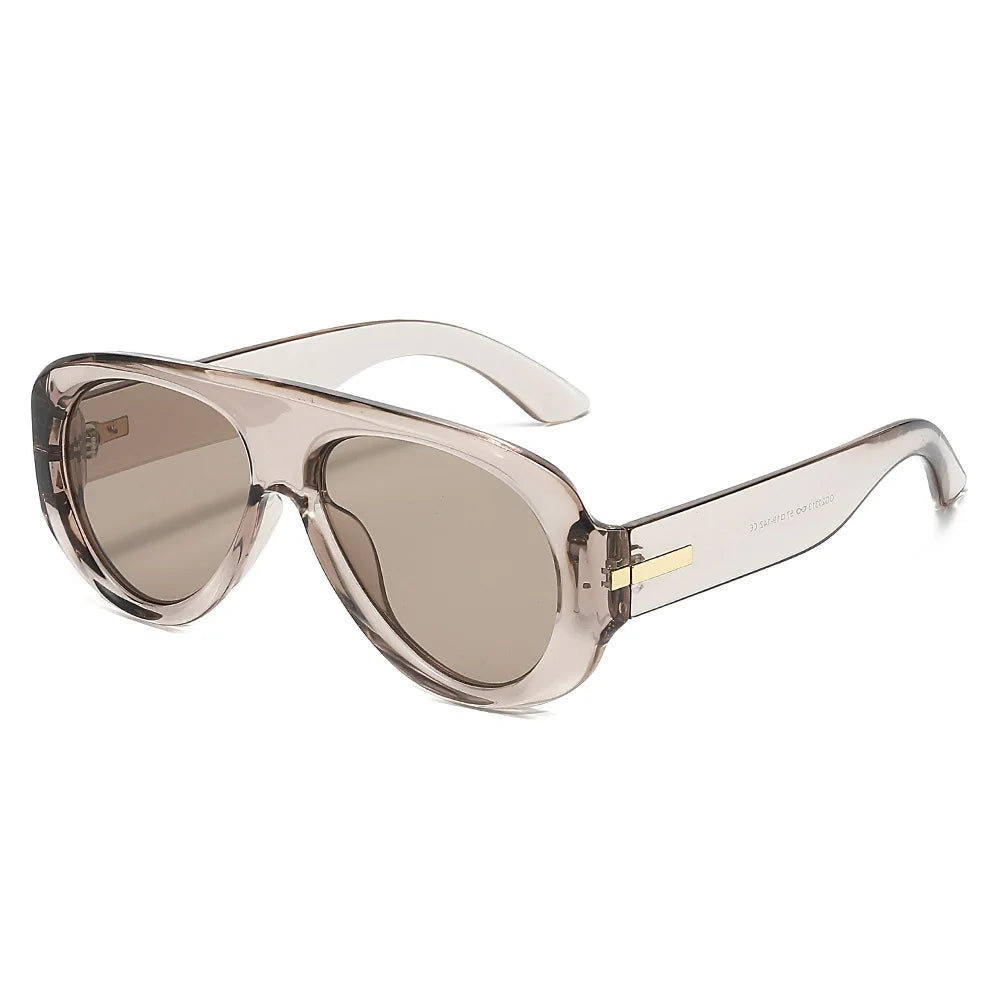 JNPCXI Vintage Luxury Designer Pilot Large Square Sunglasses Women Punk Men Sun Glasses Trending Ladies Oval Shades UV400