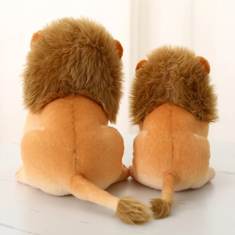 23/28cm Simulation Male Lion Plush Toys Lifelike Panthera Leo Stuffed Dolls Cute King of Grassland Room Decor Kids Birthday Gift