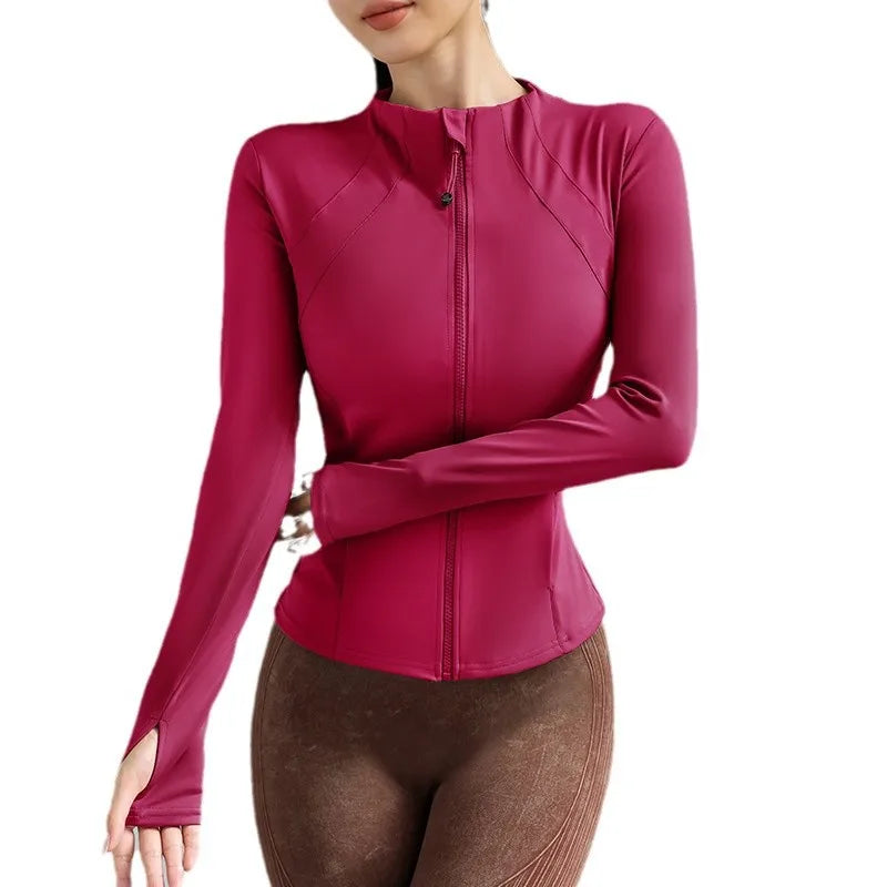 Yoga Clothes Windbreaker Sportswear Woman Running Long Sleeve Sweatshirt Sports Jackets Top Women Workout Tops Activewear